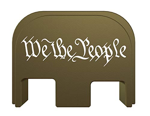 Rowe Tactical Rear Slide Cover Back Plate for Glock Gen 1-5 - Olive Drab We The People - for Glock G17 G19 G21 G22 G23 G24 G26 G27 G29 G30 G31 G32 G33 G34 G35 G36 G37 G38 G39 G40 G41 G45