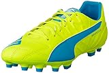 Glattleder Puma Herren evoSPEED 3.4 Lth AG Fußballschuhe, Gelb (safety yellow-atomic blue-white 04), 43 EU