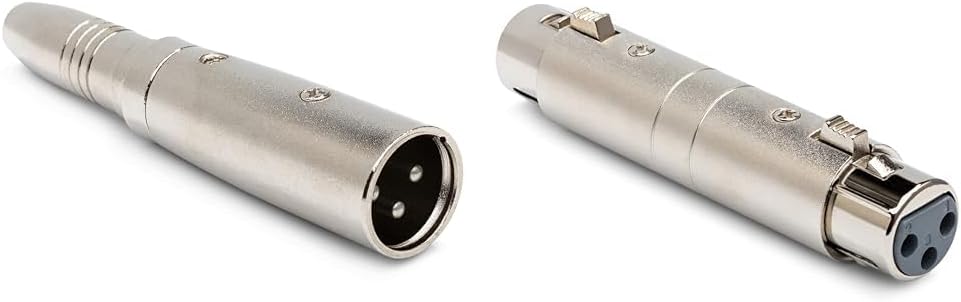 HOSA GXJ-235 1/4" TRS to XLR3M Adaptor & GXX-145 XLR3F to XLR3F Gender Changer Adaptor