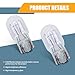 Anyhut 10 Pcs Car T20 1891/7443 Brake Light Bulb, 12v 21/5w Super Bright Turn Signal Bulb, DRL Indicator Light Micro Bulb Parts Replacement, Universal for Cars (White)