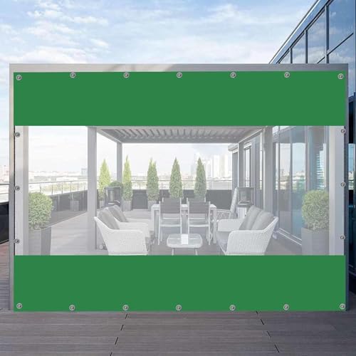 Bâche transparente avec œillets 5x3m rideau vinyle imperméable PVC - 2