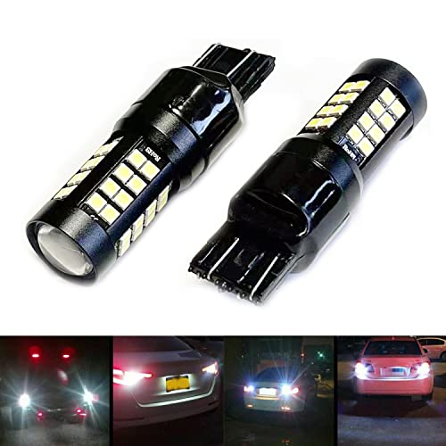 SOCAL-LED 2X 7440 7443 Strobe Reverse Light LED Bulbs, 6000K Xenon White Super Bright Flashing Back up high Mount 3rd Brake Lights