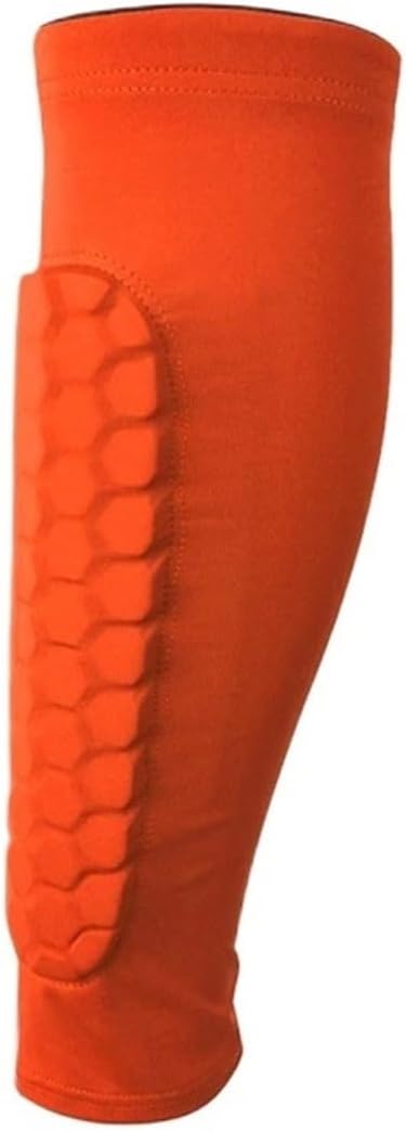 1Pc Football Shin Guards Leg Sleeves Honeycomb Nylon Support Sock Shin Protector Soccer Gear Soccer Shields for Shin Splint Relief, Recovery, Running