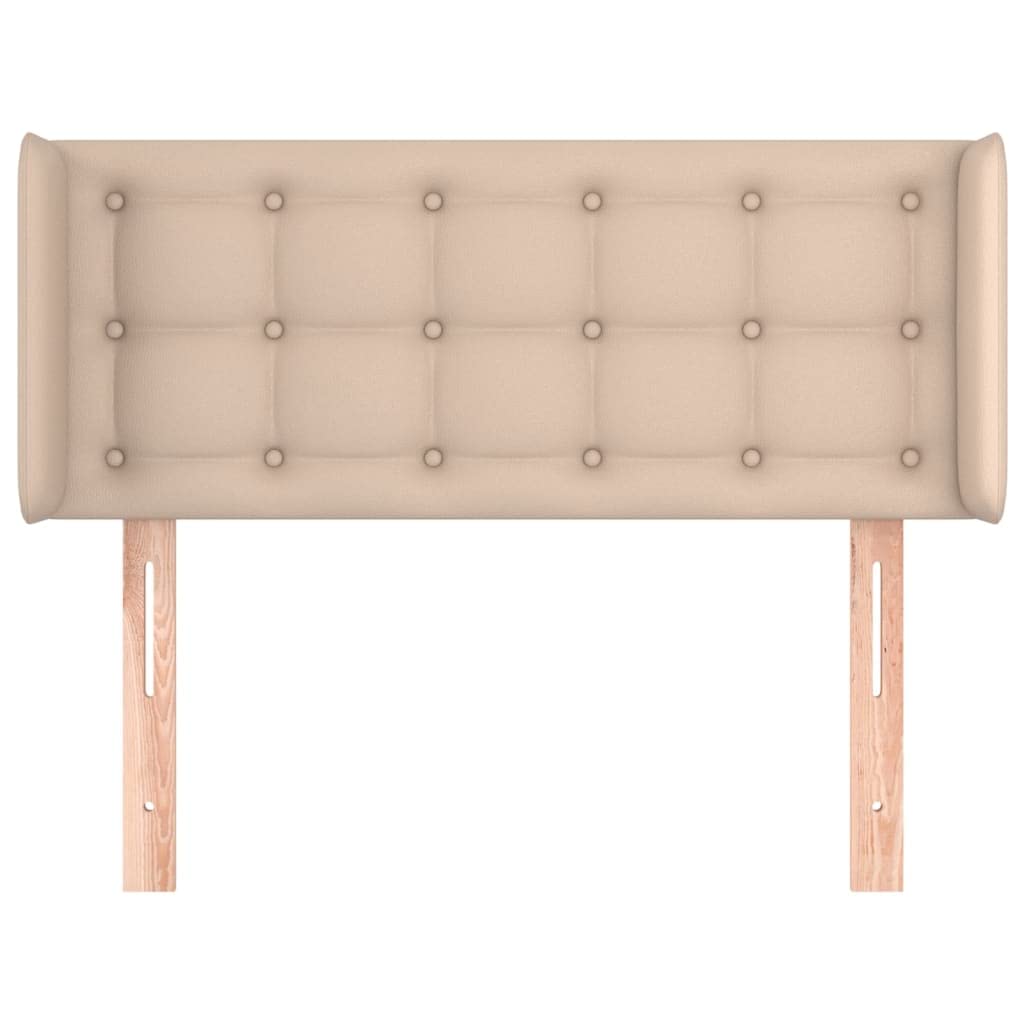 Cabecero de cama con orejas, 83 x 16 x 78/88 cm, piel sintética, altura ajustable, cómodo respaldo para dormitorio, habitación de invitados, habitación juvenil