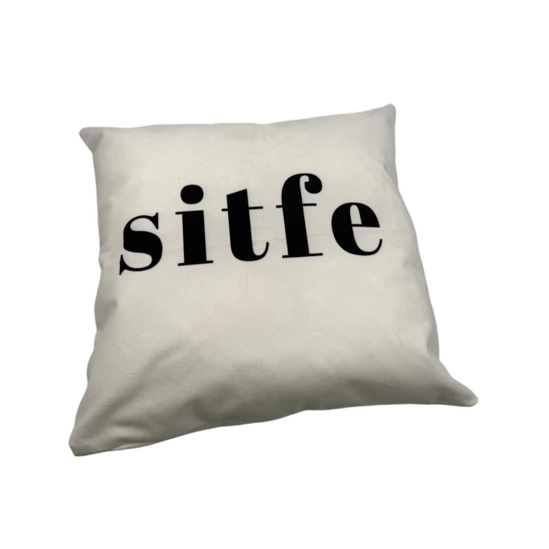 sitfe White Pillow Indoor Decorative Throw Pillows for Bed, Sofa & Couch