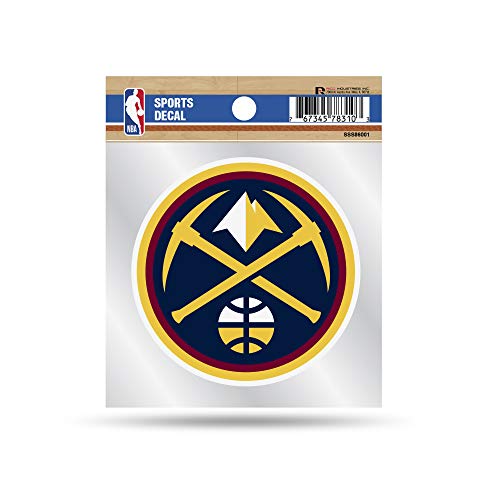 Rico Industries NBA Basketball Denver Nuggets 4"x4" Small Style Decal