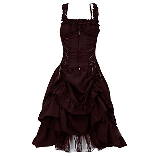 Women's Summer Sundress, Womens Gothic Vintage Dress Steampunk Retro Court Princess Sleeveless Dress