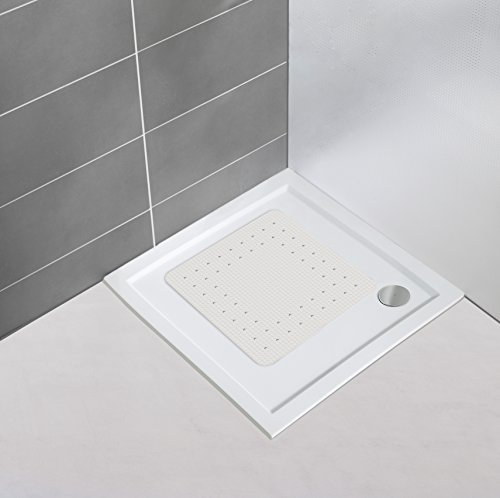 WENKO Douchemat Mirasol, anti-slip douchemat met zuignappen, mat met decoratief gatpatroon voor alle gangbare… - Image 4