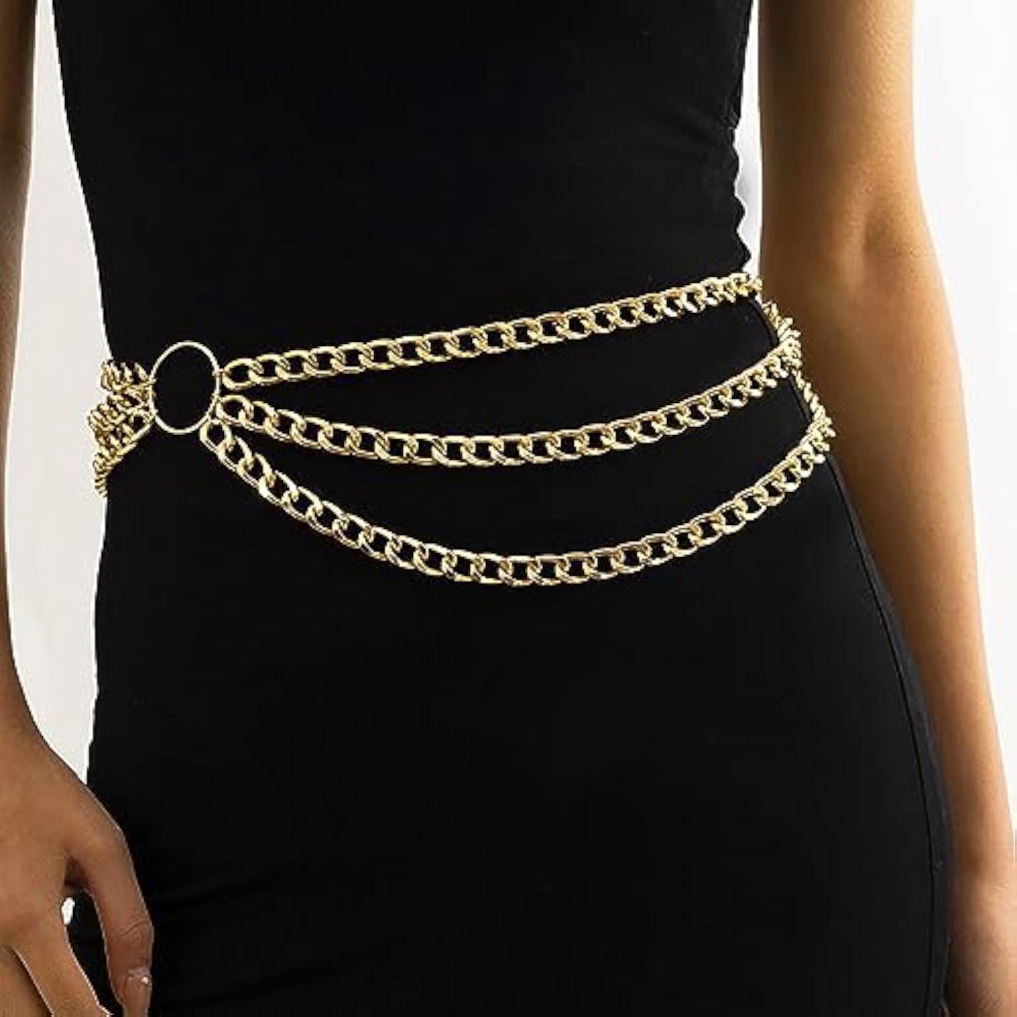 Adjustable Multi-Layer Waist Chain Belt for Women