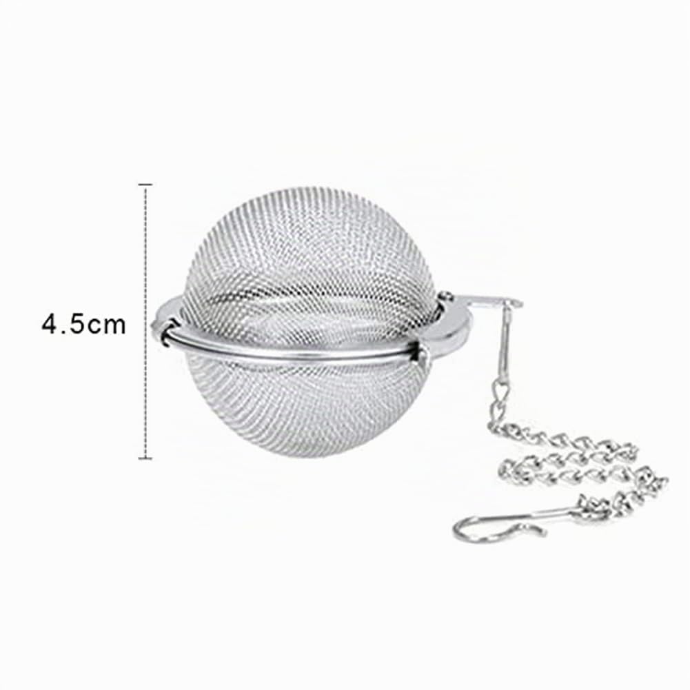 Bolas Infusor, Bolas De Infusor De Colador De Té, 3 Piezas Coladores de Té de Acero Inoxidable, con Gancho de Cadena Extendido y Malla Extrafina, Ø 4,5cm