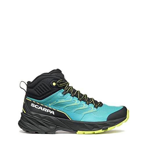 Scarpa Damen Rush Mid 2 GTX Schuhe, baltic blue-sunny lime, 39