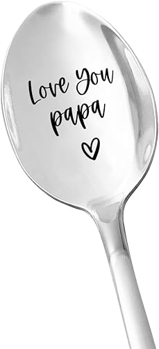 Best Dad Gifts - Cuchara con grabado de acero inoxidable para el té, el café, los postres, regalo divertido para hombres, cumpleaños, día del padre,