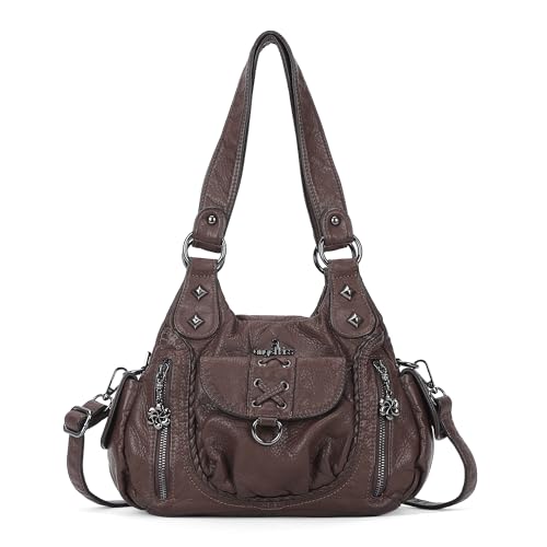 Angel Kiss Small Purses for Women Hobo Shoulder Bags Y2K Vegan Leather Multi-Pocket Handbags Designer Tote Bag
