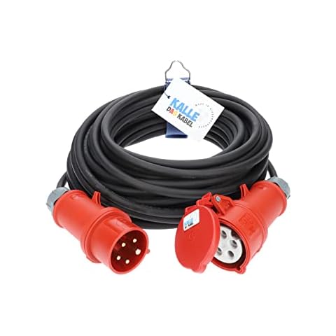 CEE-Verlängerungskabel Starkstromkabel Kraftstromkabel Gummiverlängerung H07RN-F 5G 2,5mm² 400V 16A 10 Meter von KALLE DAS KABEL Cover