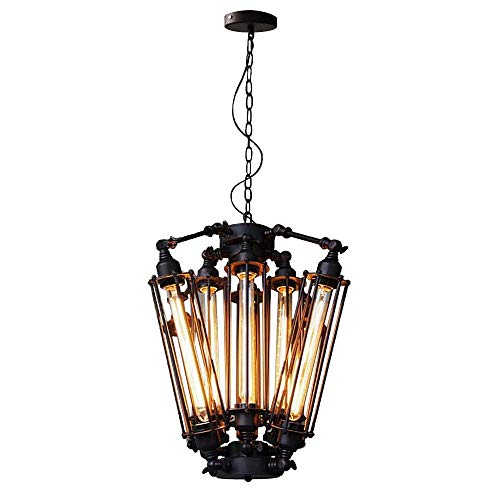 Plafonnier en acier Steampunk et luminaire suspendu noir pour décoration vintage