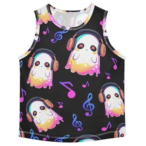 Boys' Tank Top Shirt Ghost Notes Pattern Sleeveless T-Shirts