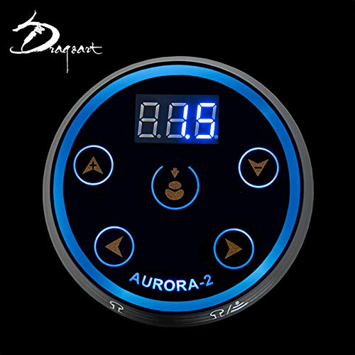 Tattoo Power Supply - Aurora II Power Supply 2nd Gen Colorful Voltage Fits All Tattoo Machine … (Silver)