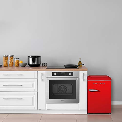 Galanz GLR25MRDR10 Retro Compact Refrigerator, Mini Fridge with Single Doors, Adjustable Mechanical Thermostat with Chiller, Red, 2.5 Cu Ft on Fridge.com