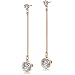 Produktbild WISTIC Ohrringe Gold Damen Ohrschmuck Edelstahl Vergoldet mit Runde Anhänger Damen Kristall Ohrringe Ohrschmuck Edelstahl Vergoldet mit Runde Anhänger Geburtstag Geschenk Hypoallerge Ohrstecker