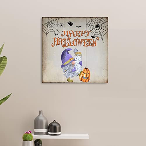 Panneau bois Halloween citrouille : solution simple pour mur vide et triste 40cm