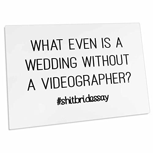 3dRose What Even is A Wedding Without A Videographer... - Desk Pad miniatura 1
