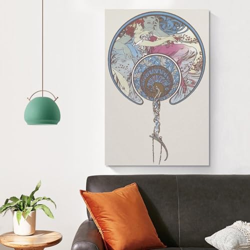 Mucha Passing Wind impression sur toile pour d&eacute;co salon - 4