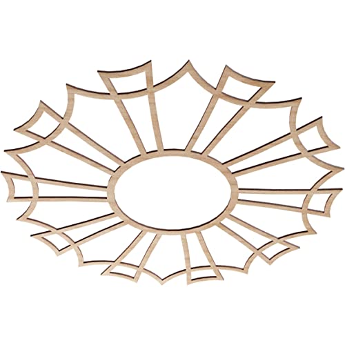 Image of Ekena Millwork 34 inchOD x 12 inchID x 3 /8 inchT Augustus Wood Fretwork Pierced Ceiling Medallion, Alder
