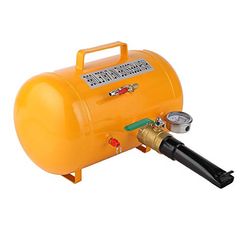 Bonnlo 5 Gallon Air Tire Bead Blaster Seater with Pressure Gauge & Handle 145PSI Seating Tool Inflator Tank 85-116PSI Adjustable Pressure for Car Truck ATV Jeep Pickup Yellow