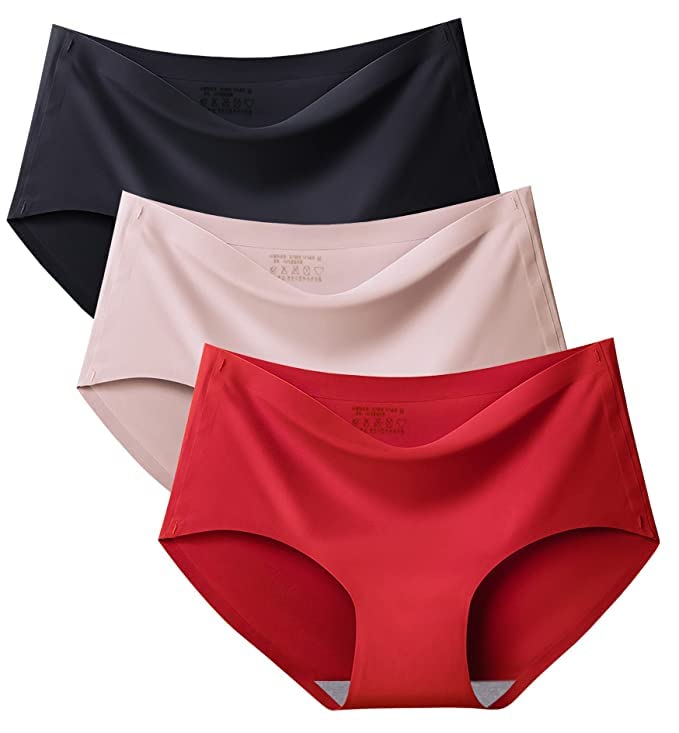LOURYN KOULYN® Women's Seamless Traceless Panties (Random Colour) - Set of 3-picture-50