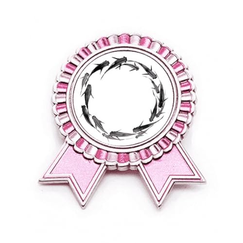 Broche carpe noire chinoise en métal ciselé avec finitions roses