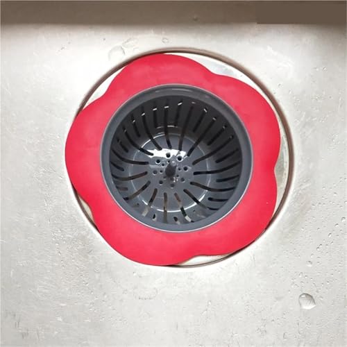Trampa de residuos de silicona con forma de flor para proteger tus tuberías 4
