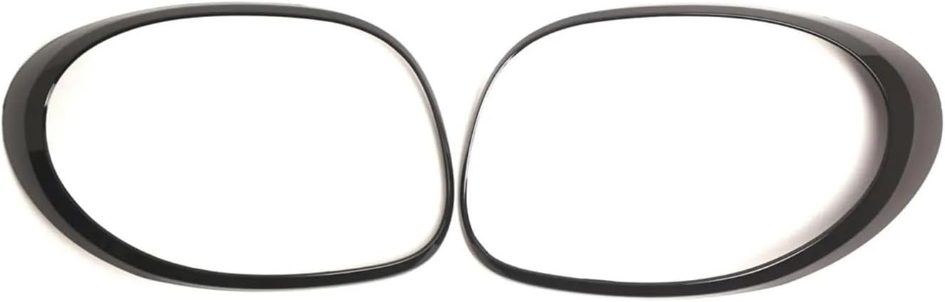 Car Rear Taillight Trim Frame Compatible With FIAT 500L 2014-2020 Silver Gloss Black Surround Cover Trims 68235995AA 68235996AA(Gloss black)