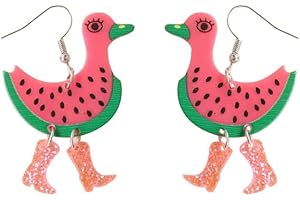 Acrylic Animal Dangle Earrings: Cute Pig & Hen Charms for Women and Girls