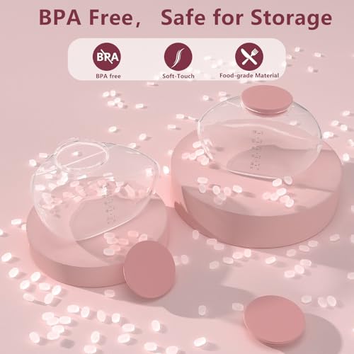Image of 4pcs Red Storage Bottle Lip Compatible with Momcozy M9 Wearable Breast Pump, Food-Grade Silicone, BPA Free, Sealing Caps, No-Leakage, M9 Mobile Flow Breast Pump Replacement Parts