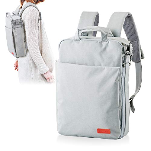 エレコム リュック offtoco(オフトコ) 13.3インチPC収納 A4対応 3WAY【バックパック/メッセンジャーバッグ/ハンドバッグ】 ライトグレー BM-OF01LGY