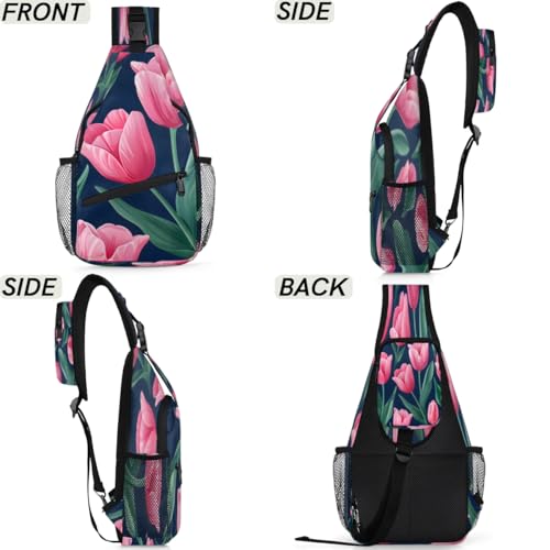 Bolso cruzado unisex con flores, para mujer y hombre miniatura 6