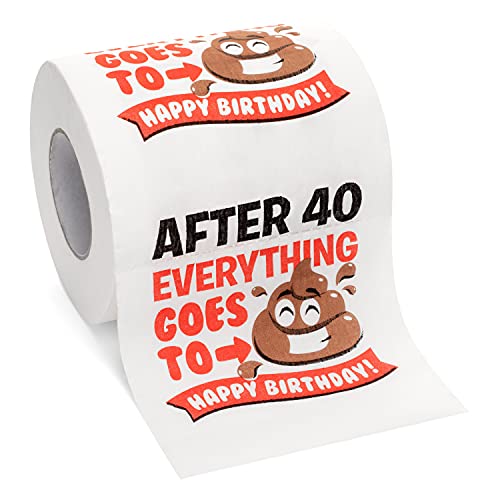 Divertido papel higiénico de 40 cumpleaños, regalo novedoso para marido, esposa o amigos