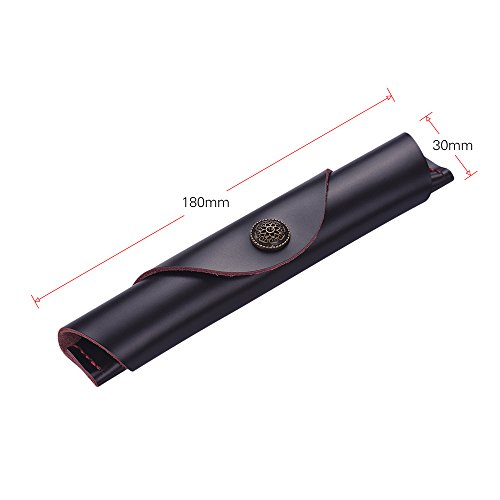 Honorall Caneta De Couro Antigo Caso Fonte Artesanal Bolsa Bolsa Bolsa Protetor para Única Caneta St