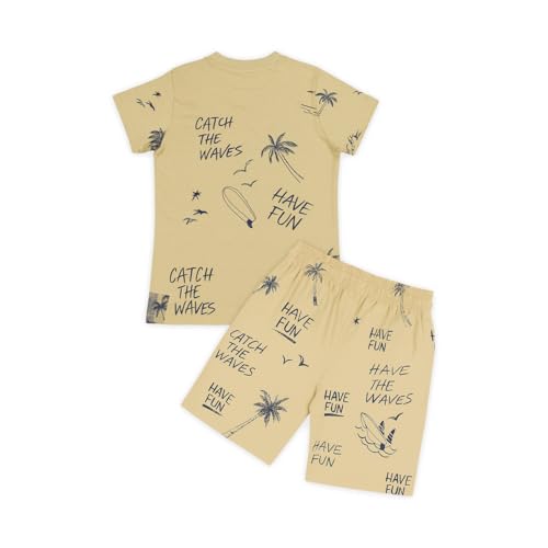 Image of Kidbea Kids Cotton T-Shirt and Shorts Set | Soft Breathable Co-Ord Outfit for Boys | Trendy & Stylish Summer Wear | Boys Clothing Set
