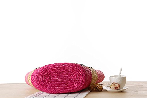 Borsa da spiaggia di paglia per le donne estate tessuta grande borsa di totalizzatore borsa in rattan Hobo mare borse da vacanza bohémien