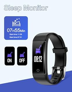 GRV Fitness Tracker Non Bluetooth Fitness Watch No App No Phone Required Waterproof Pedometer Watch with Steps Calories Counter Sleep Tracker for Men Women Parents (Black)