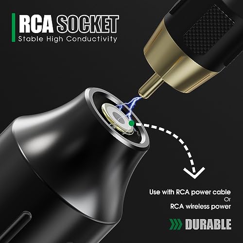Image of Dragonahwk Complete Tattoo Pen Kit Rotary Atom M1 Machine Power Supply 20Pcs Cartridges Needles Foot Pedal