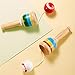 TOODOO 2-Piece Jacks Game with Paddle, String, Cup and Ball - Mini Wood Catch Ball for Hand-Eye Coordination