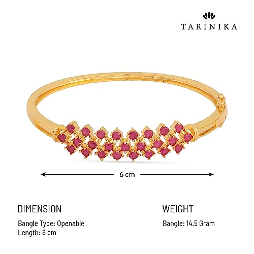 TARINIKA Brass Alloy CZ Adjustable Indian Bracelet for Women, Antique Gold, Silver, White Gold, Rhodium plated bracelet Indian Jewelry Gift for her4