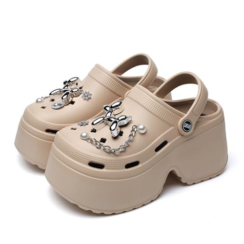 Women's Platform Sandals 2025 Summer, Thick Sole EVA Clogs with Cloud Design, Non-Slip Beach Shoes for Outdoor & Indoor, Roman-Style Comfort DIY Fashion Sandals