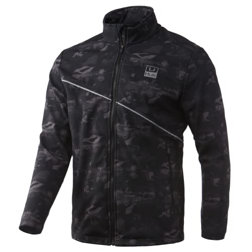 HUK Men's Crosslake Windblock Print Jacket, Water Resistant & Wind Proof