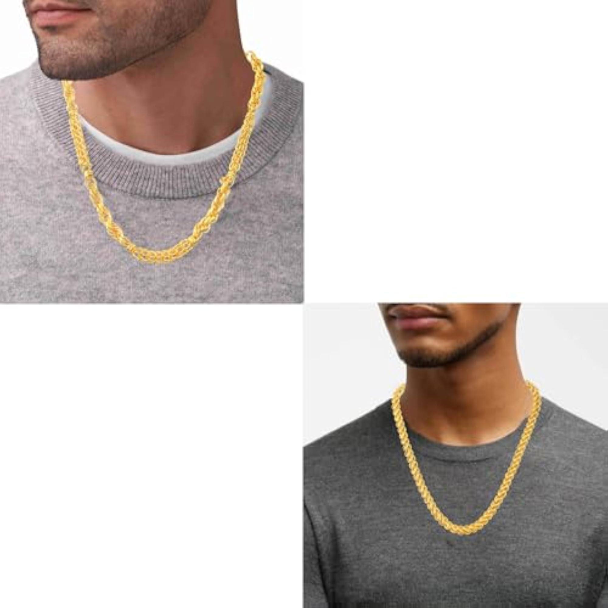 Brass 24KT Micron Gold Chain Necklace for Men & Women