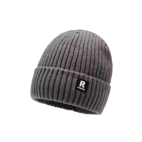 Bonnet tricoté hiver pour homme et femme doublé polaire