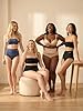 newnice Slight Tummy Control Underwear for Women - 4 Pack High Waisted Stretch Postpartum Briefs - Shapewear Panties (CA/US, Alpha, Large, Regular, Regular, Black, Black, Beige, Blue)