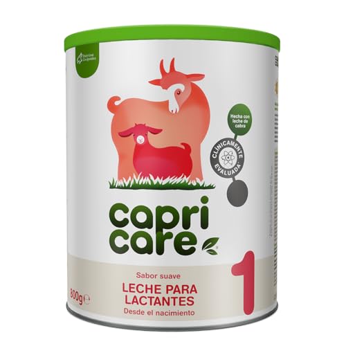 Capricare 1 Leche de Cabra en Polvo - Fórmula para Bebés de 0 a 6 Meses – Suave para la Digestión del Lactante – Sin Aceite de Palma, con Hierro, Calcio y Vitamina D – 800 g